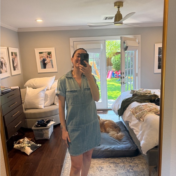 7 For All Mankind Light Blue Denim Dress - Picture 1 of 2